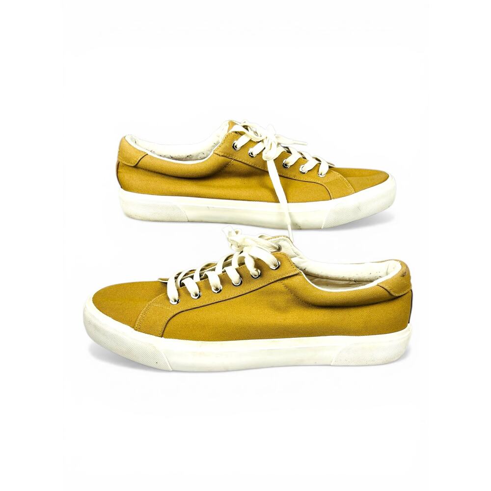 New Republic Khaki Canvas Low Top Sneakers Men's Size 13 Casual Minimalist Shoes - Picture 6 of 6